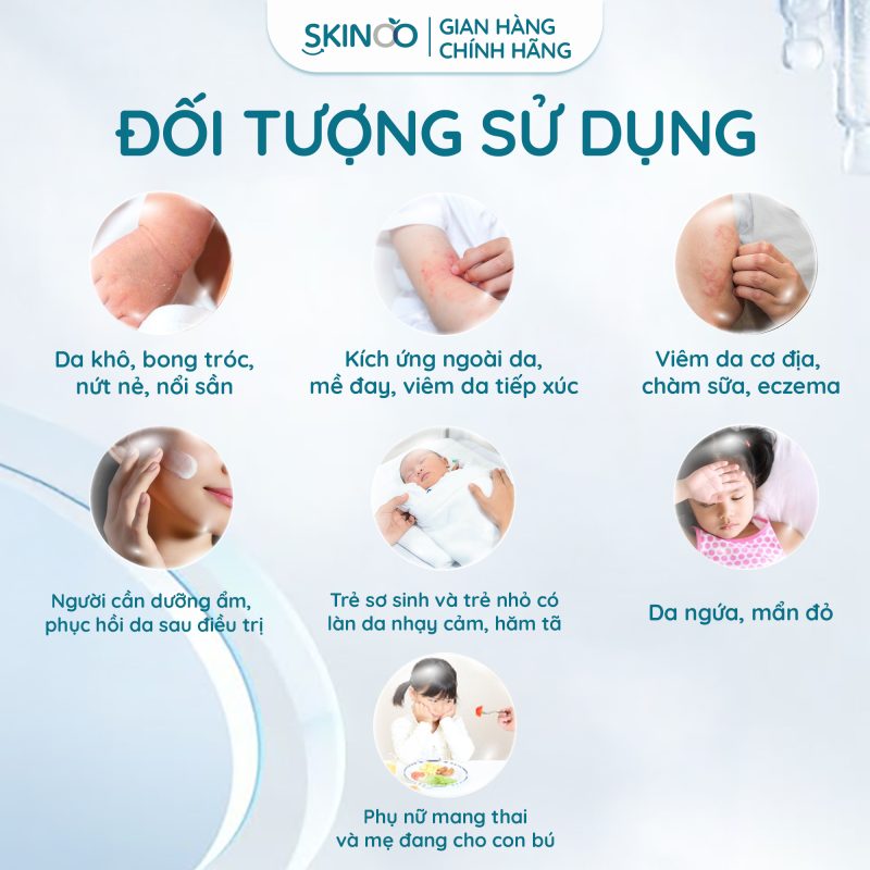 đối tượng sử dụng kem dưỡng ẩm cho bé đa năng skinoo baby cream
