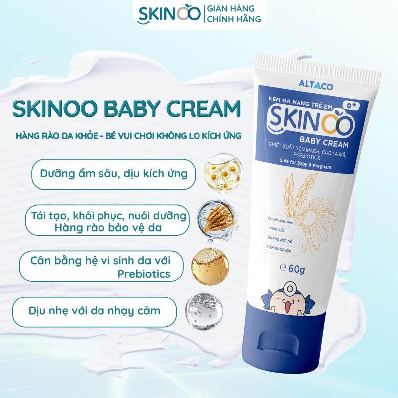 Kem dưỡng ẩm cho bé đa năng skinoo baby cream