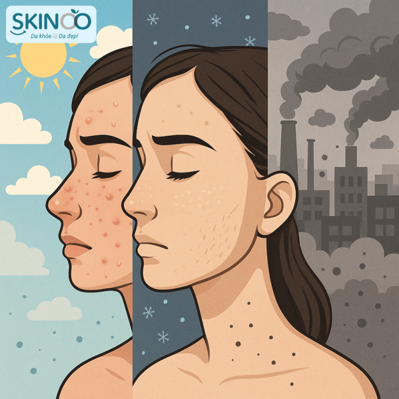 Môi trường sống ảnh hưởng tới các vi khuẩn trên da mặt 