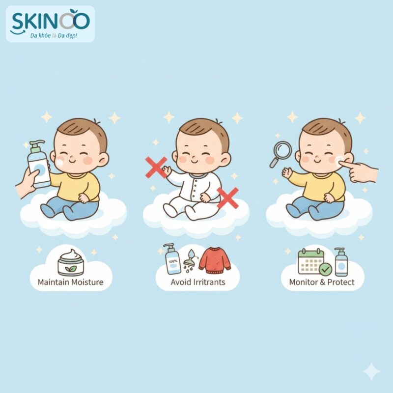Dấu hiệu chàm sữa sắp khỏi (3)