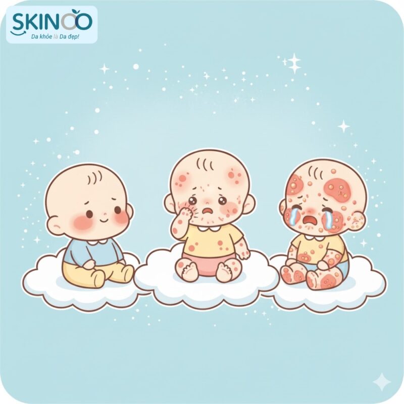 Dấu hiệu chàm sữa sắp khỏi (1)