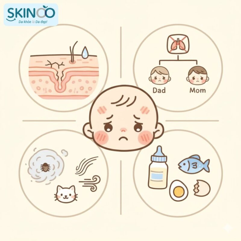 Phải làm gì khi trẻ nhỏ bị chàm sữa tái đi tái lại (2)