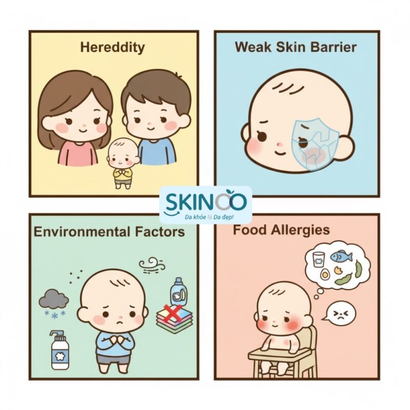 Làm gì khi bé bị chàm sữa ở má (2)