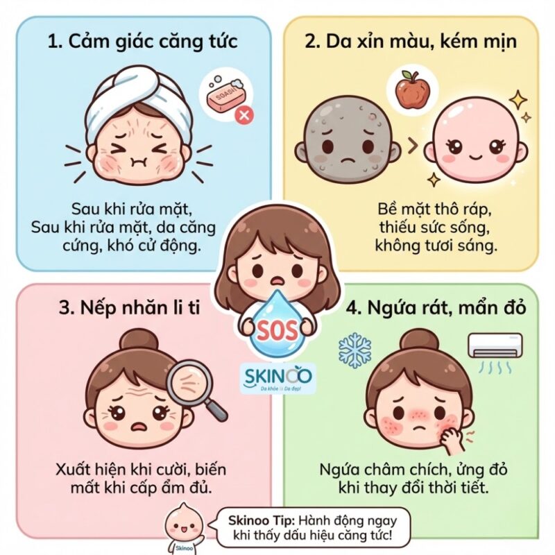 Nguyên nhân khiến da bị khô (3)