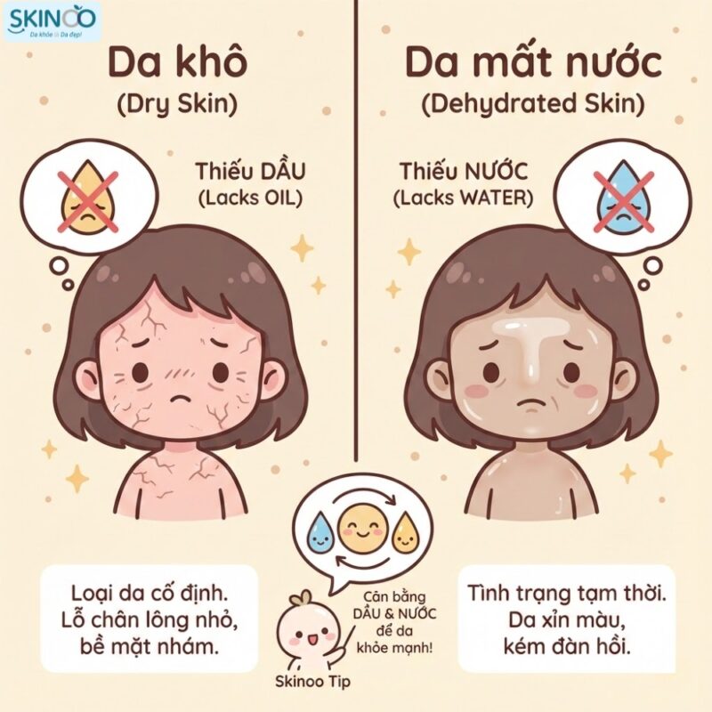 Nguyên nhân khiến da bị khô
