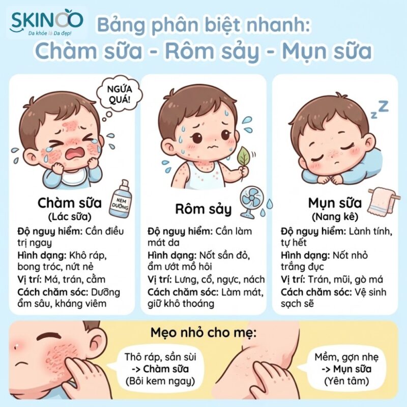 Bé sơ sinh bị chàm sữa (2)