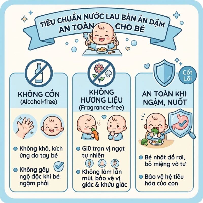 Cách Vệ Sinh Mặt Bàn Ăn Dặm (2)