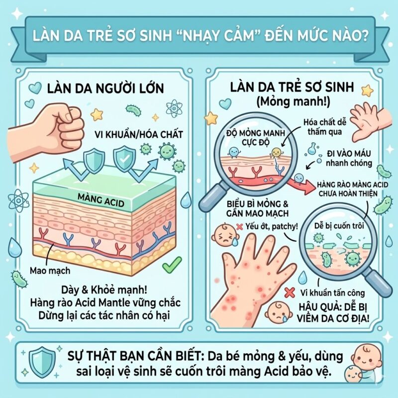 Cách chọn xịt kháng khuẩn an toàn cho trẻ sơ sinh