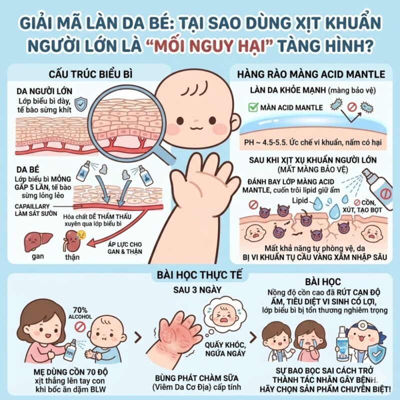 Xịt Diệt Khuẩn Cho Trẻ Sơ Sinh