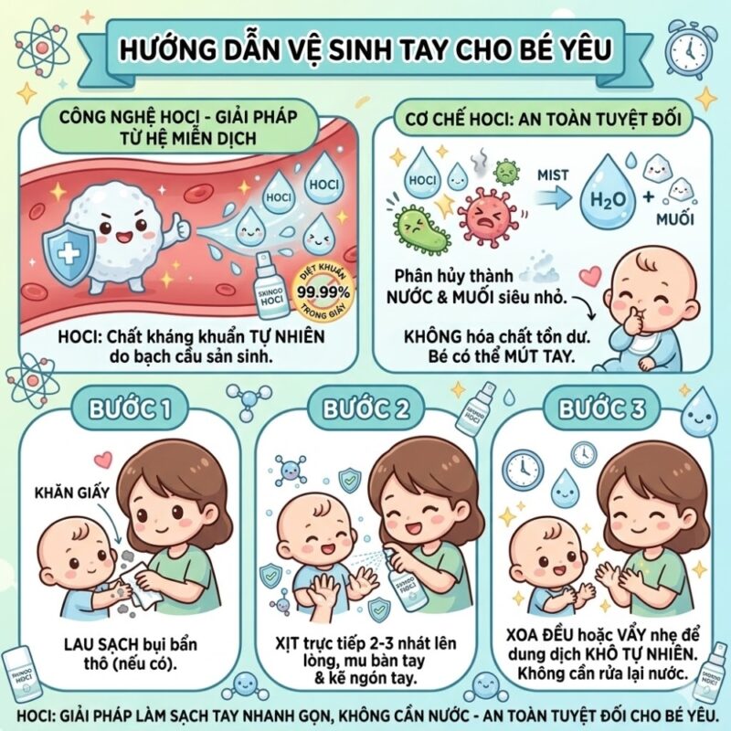 Vệ sinh tay cho bé sau khi chơi đồ chơi (3)