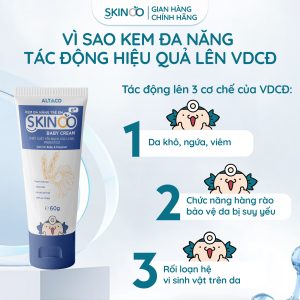 kem dưỡng ẩm cho bé đa năng skinoo baby cream tác động viêm da cơ địa