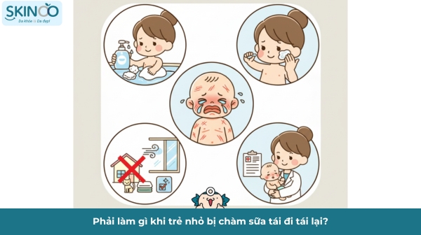 Phải làm gì khi trẻ nhỏ bị chàm sữa tái đi tái lại