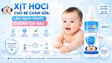 Xịt hocl cho bé chàm sữa